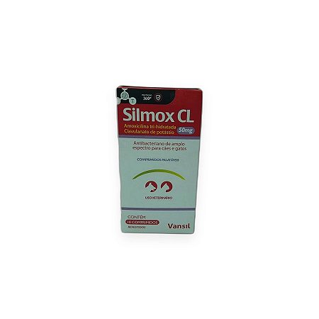 Antibacteriano Silmox CL 50mg Vansil - 10 Comprimidos