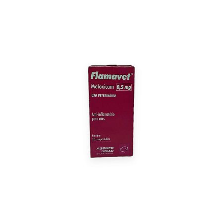 Anti-inflamatório Flamavet Meloxicam 0,5 mg Agener União - 10 Comprimidos