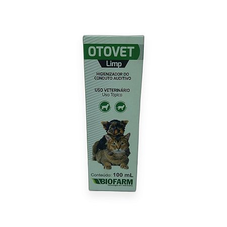 Higienizador do Conduto Auditivo Biofarm Otovet Limp 100 mL