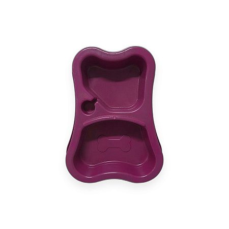Comedouro e Bebedouro Automático Osso M 700ml/400ml Rosa MM Pet