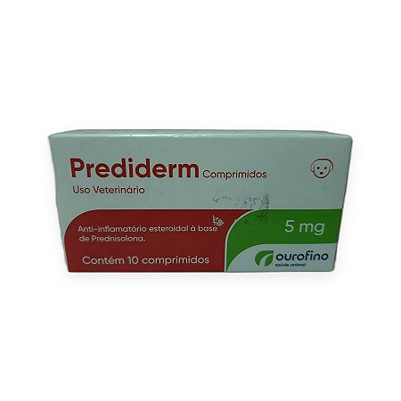 Anti-inflamatório Ourofino Prediderm 5 mg - 10 Comprimidos