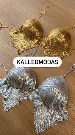 Cropped Manta Metalizado Luana