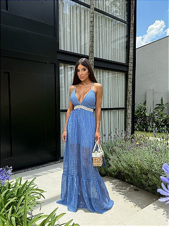 Vestido Longo Blue