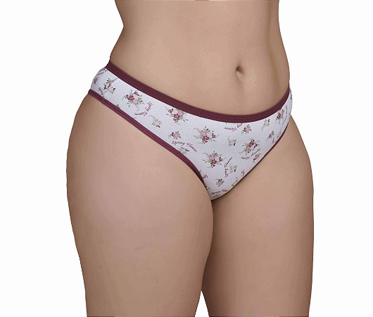 Calcinha conforto em algodão estampado TAM 54