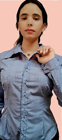 Camisa social xadrez feminina