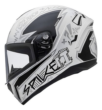 Capacete Peels Spike 2 Novo Modelo Stk Branco Preto Brilho/