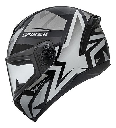 Capacete Peels Spike 2 Novo 1st Preto Brilho / Prata