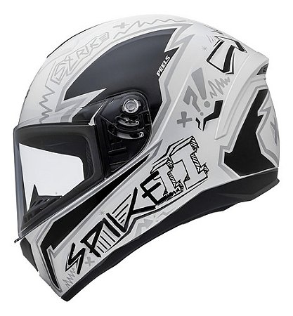 Capacete Peels Spike 2 Novo Modelo Stk Branco Brilho/ Preto