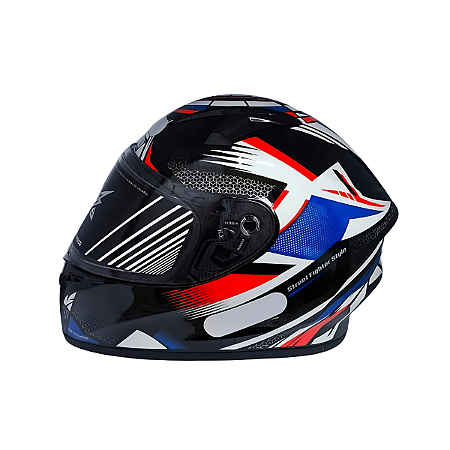 Capacete EBF XTroy FF 526 Rage Fechado Preto / Azul