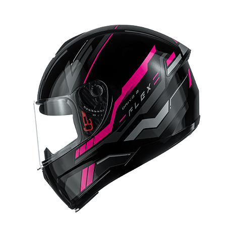 Capacete Drive 2 HG Flex Preto/Rosa