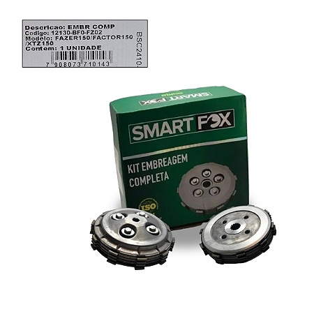 Kit Embreagem SmartFox Fazer 150 / Xtz 150