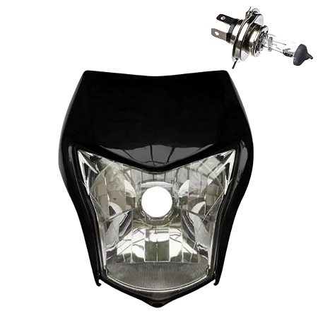 Farol Comp C/Carenagem Preto Sportive NXR150 13/14 + Lampada