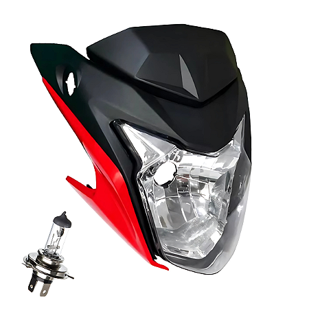 Farol Comp C/Carenagem Vermel Sportive Twister 16/18+Lampada