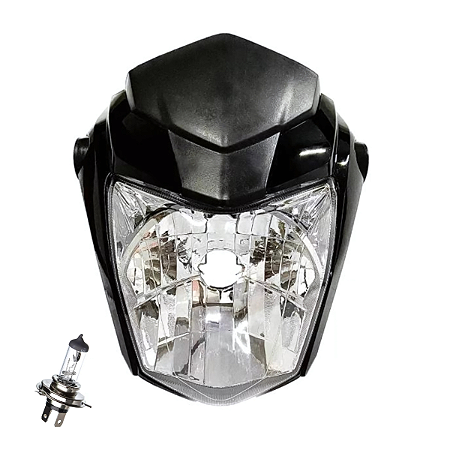 Farol Comp Preto Inj. Titan 160 EX 16/21 Sportive + Lampada