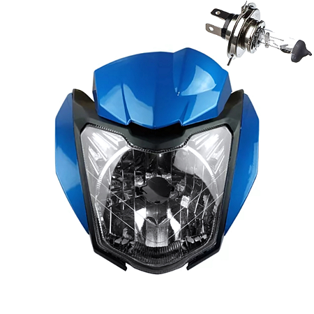 Farol Comp C/Carenagem Azul Sportive Fazer 13/21 + Lampada