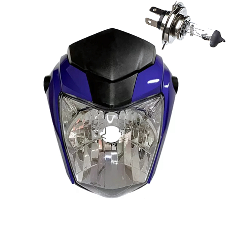 Farol Completo Azul Titan 160 EX 18/21 Sportive + Lampada