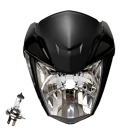 Farol Comp Preto Injetado Sportive Titan 160 22/23 + Lampada