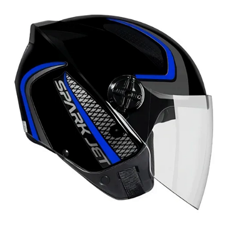 Capacete EBF Spark Jet Speed Preto e Azul