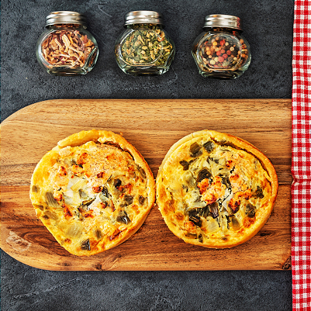 Pacote com 6: Quiche de alho poró