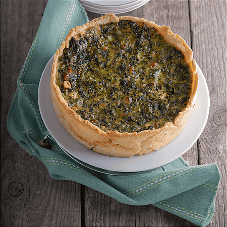 Pacote com 6: Quiche de espinafre com bacon