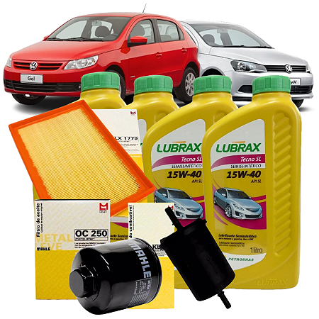 Kit Troca Óleo 15w40 Gol Voyage G5 G6 1.0 2008 2009 2010 11