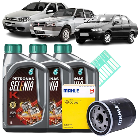 Kit Troca De Óleo 15w40 Filtro Fiat Fire Palio Uno Até 2008