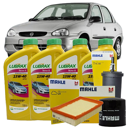 Kit Troca De Óleo 15w40 Corsa Classic 2004 2005 2006 2007 2008