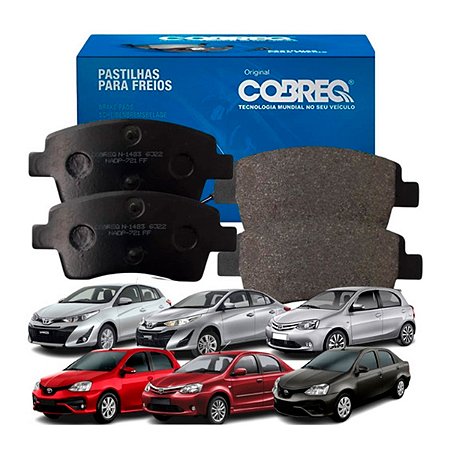 Pastilha Freio Dianteira Toyota Etios Yaris 1.3 1.5 2012-2023 Cobreq Original