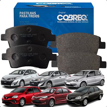 Pastilha Freio Dianteira Etios Yaris 1.3 1.5 2012 2013 2023