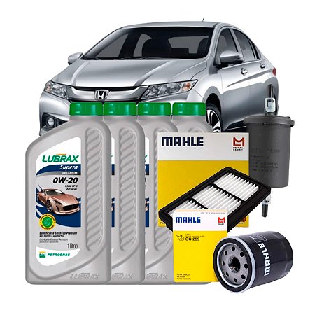 Kit Troca de Óleo 0W20 Honda Fit City 1.5 2015 a 2018