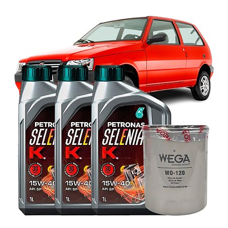 Kit Troca de Óleo 15W40 Fiat Uno Mille Palio Fire