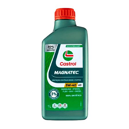 Óleo Motor Castrol Magnatec 5W40 Sintético 1L API SN ACEA A3/B4 VW 502.00/505.00