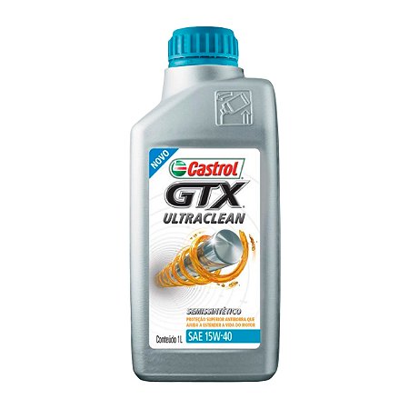 Óleo Motor Castrol GTX Ultraclean 15W40 Semissintético 1L Anti-Borra