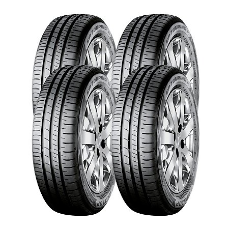 Kit 4 Pneus 185/70R14 Dunlop SP Touring R1 82T Economia Durável