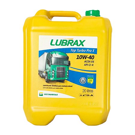 Óleo Lubrax Top Turbo Pro S 10W40 CI-4 ACEA E7-16 Galão 20 Litros Diesel