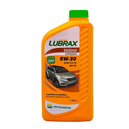 Óleo Lubrax Valora Offroad 5W30 Sintético 1L API SN Diesel Off-Road