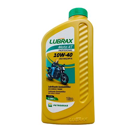 Óleo Moto 4T Lubrax 10W40 Semissintético 1L JASO MA2 API SL