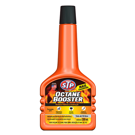 Aditivo Gasolina Octane Booster Restaura Potencia e Aceleração Aumanta Octanagem 200ml