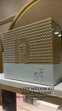PACO RABANNE LADY MILLIOM KIT 100ML + CREME 100ML