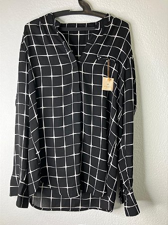 Camisa Social Preto e Branca - AK Urban
