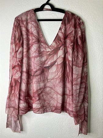Camisa Rosa manga longa