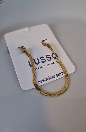 Pulseira inox dourada fita