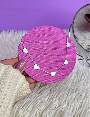 Chocker Coração Chapados