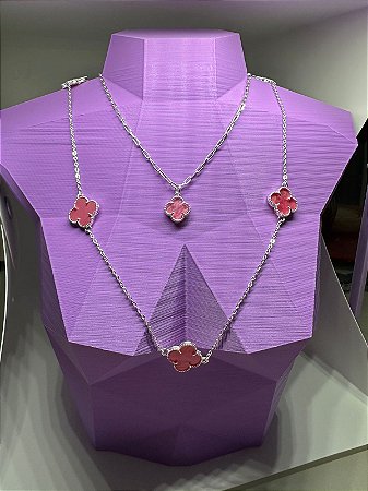 Colar Pingente VF Rosa Madreperola