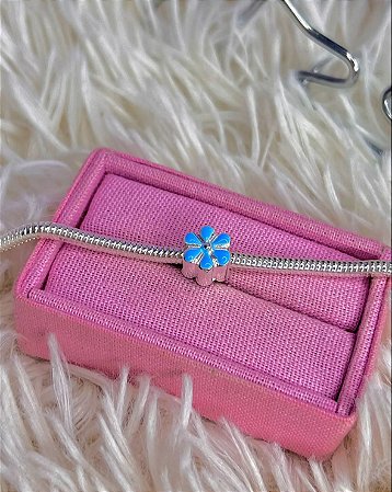 Berloque separador flor azul