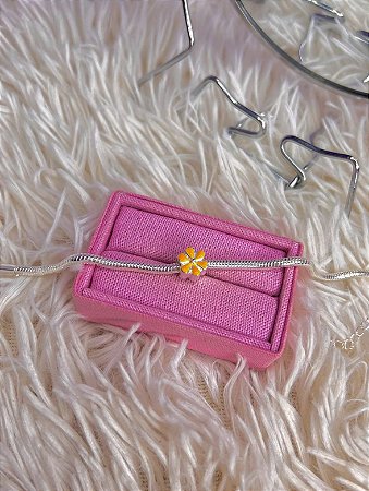 Berloque separador florzinha amarela