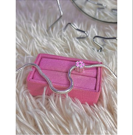 Berloque separador flor rosa