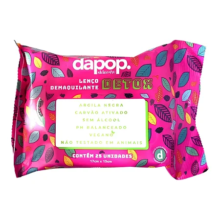 Lenço Demaquilante Dapop Detox