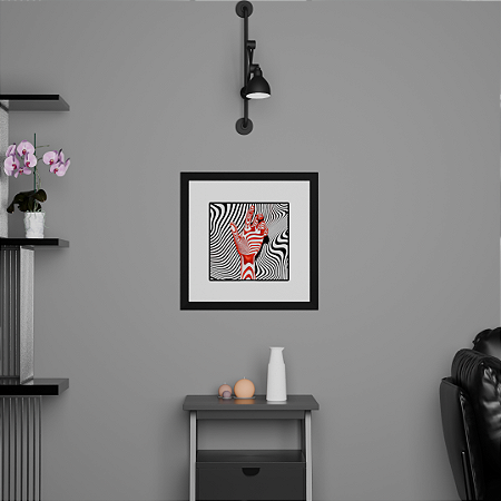 QUADRO 3D - HAND EM ALTO RELEVO