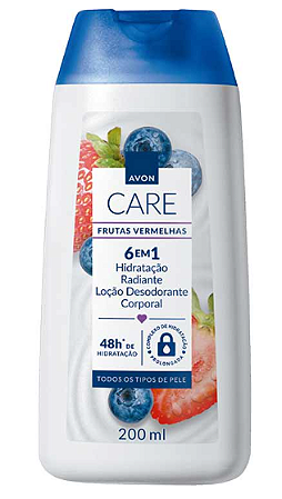 Avon Care Loção Desodorante Corporal Frutas Vermelhas 200ml